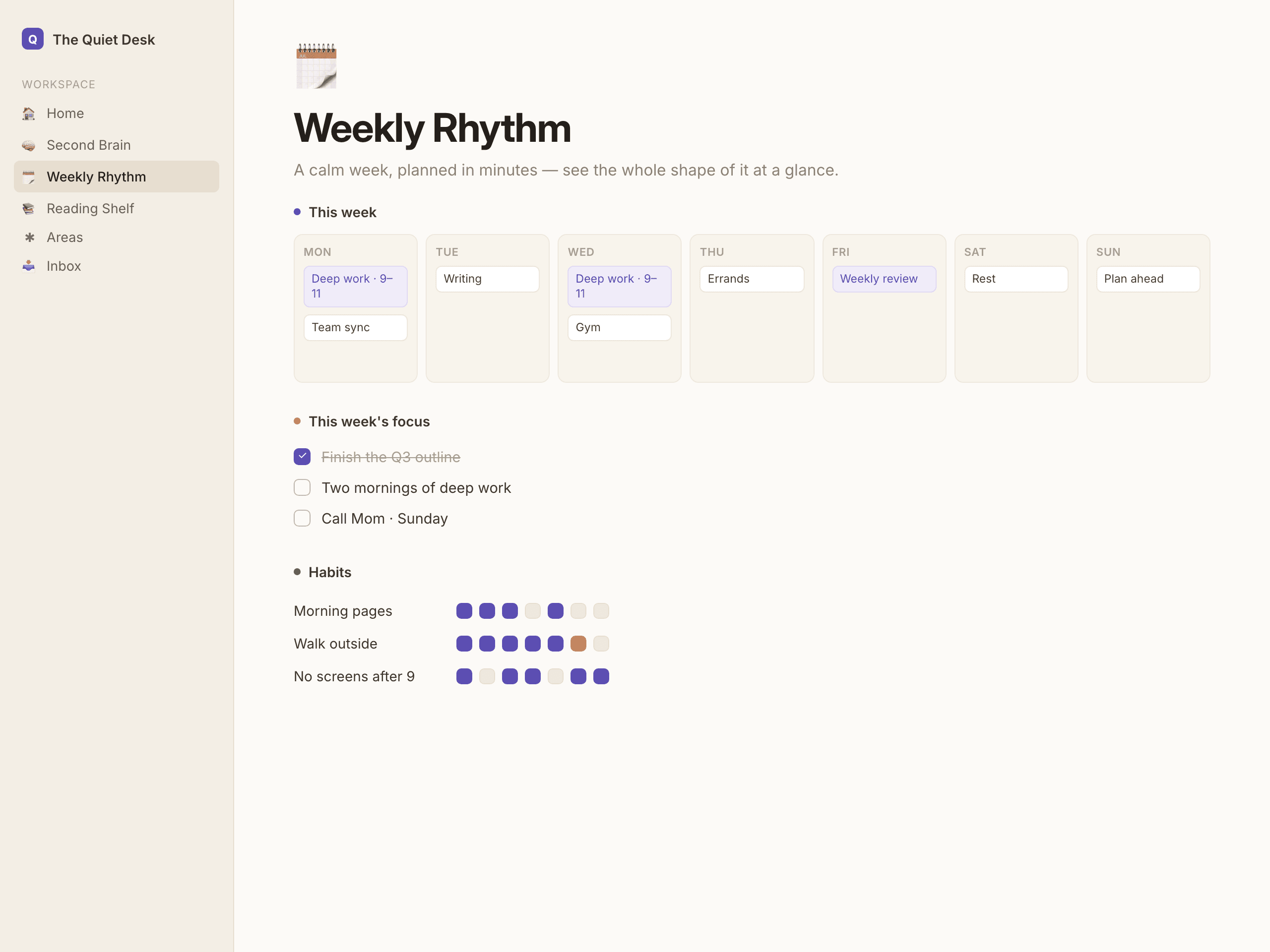 Weekly Rhythm